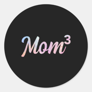 Sticker Rond Maman3 Maman De 3 Mère De Trois Enfants Mama Mères