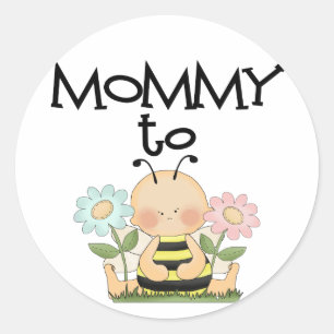 Sticker Rond MAMAN à BE/Bee