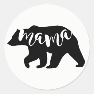 Sticker Rond Maman Bear