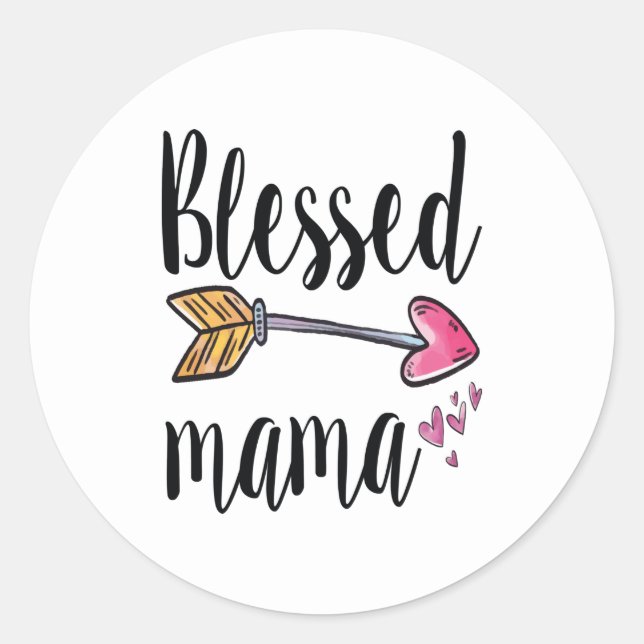 Sticker Rond Maman bénie (Devant)