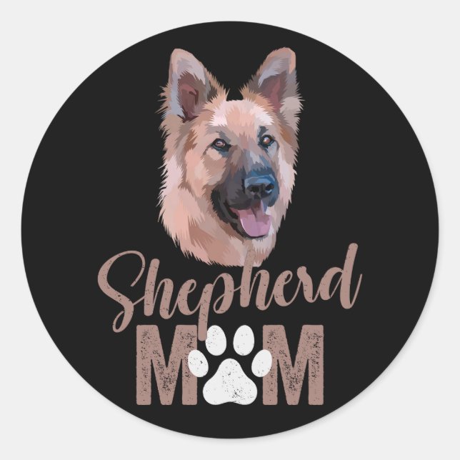 Sticker Rond Maman berger (Devant)