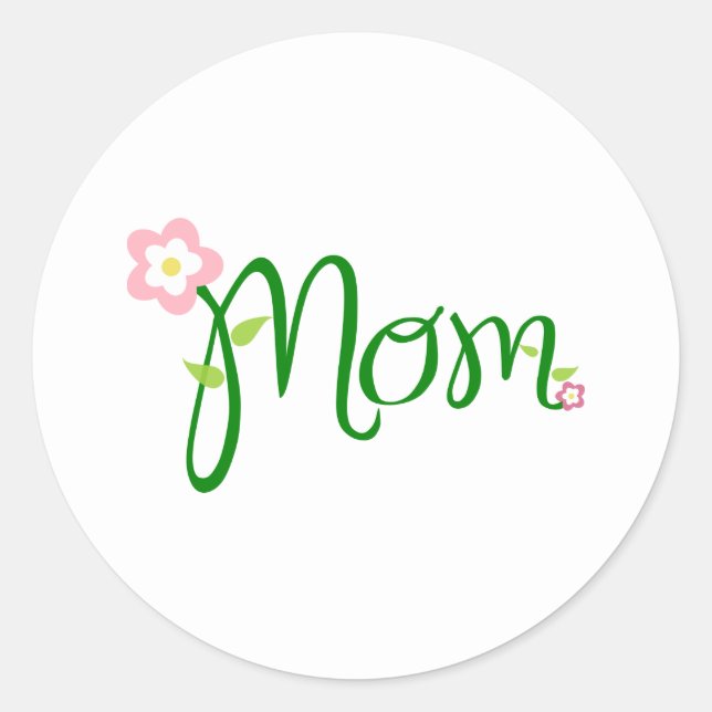 Sticker Rond Maman blanche (Devant)