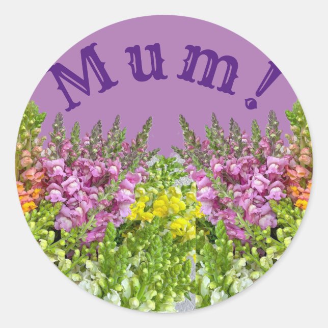Sticker Rond MAMAN ! Carte (Devant)