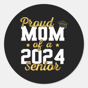 Sticker Rond Maman Cl Of 2024 Senior Graduate 2024 Senior 24