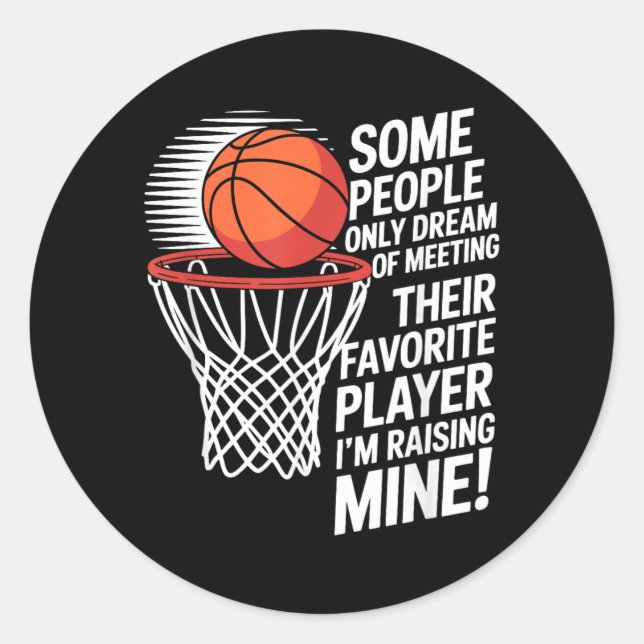 Sticker Rond Maman de baseball ou papa parent de baseball (Devant)