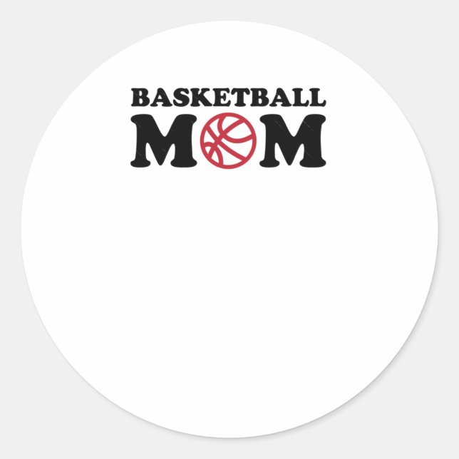 Sticker Rond Maman de basket-ball 5 (Devant)