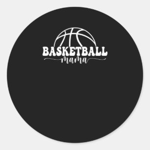 Sticker Rond Maman de basket-ball maman de basket-ball maman (2