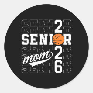 Sticker Rond Maman de basket-ball senior Cl de 2026 Diplômée dr