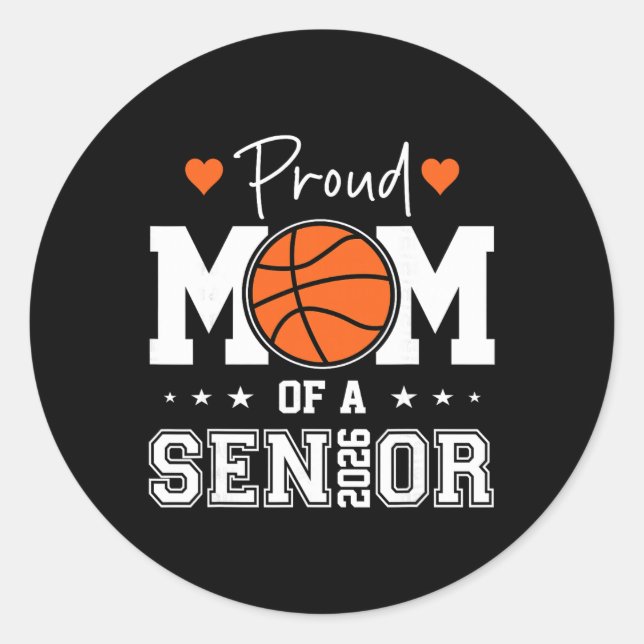 Sticker Rond Maman de basketteuse senior Cl de la promotion 202 (Devant)