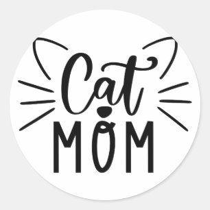 Sticker Rond Maman de chat