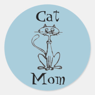 Sticker Rond Maman de chat