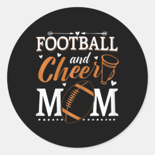 Sticker Rond Maman de Cheerleading Drôle Pied et Maman de Cheer