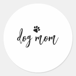 Sticker Rond Maman de chien