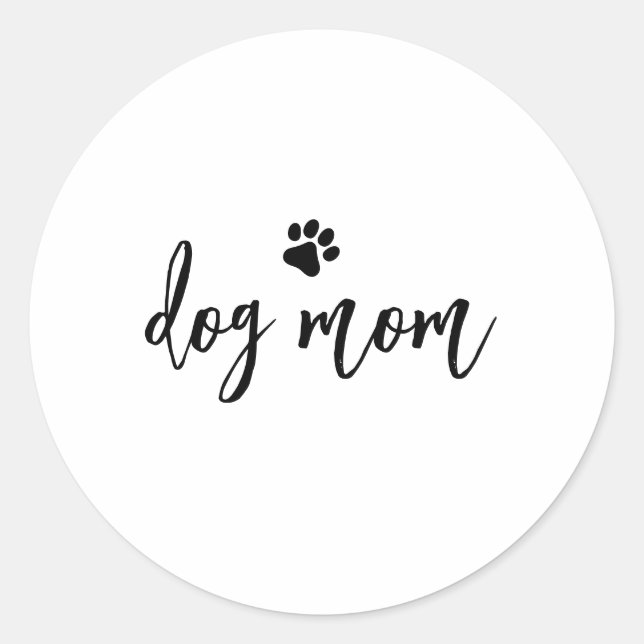 Sticker Rond Maman de chien (Devant)