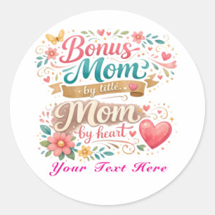 Sticker Rond Maman de cœur pour la fête des Mères