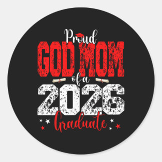 Sticker Rond Maman de Dieu fière d'un Cl de 2026 Senior 2026