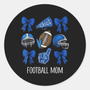 Sticker Rond Maman de foot jour de match coquette Équipe Sport