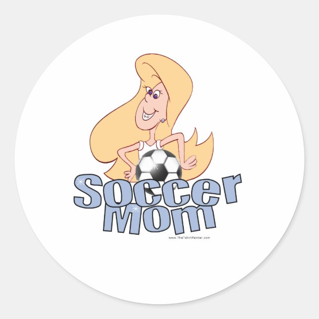 Sticker Rond Maman de football (Devant)