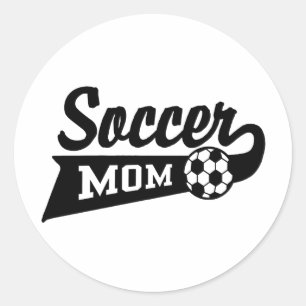 Sticker Rond Maman de football