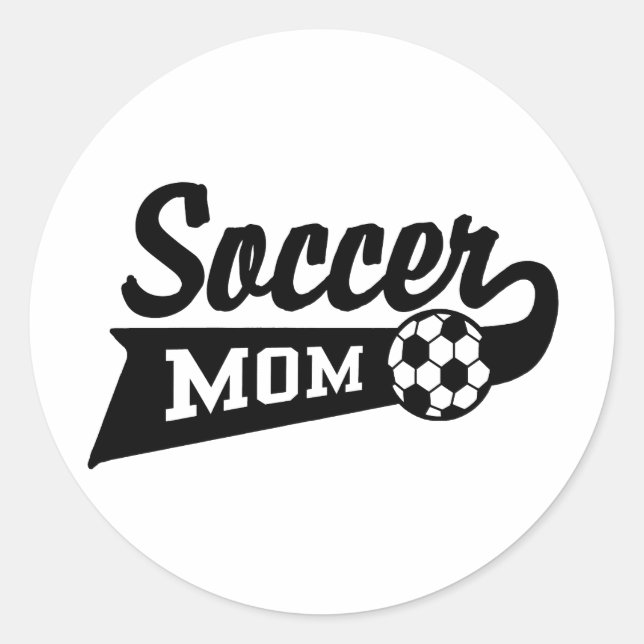 Sticker Rond Maman de football (Devant)