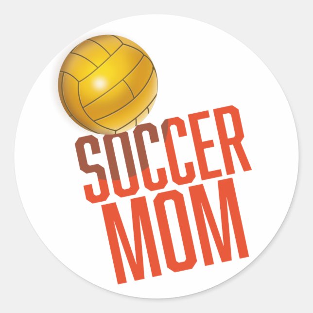 Sticker Rond Maman de football (Devant)