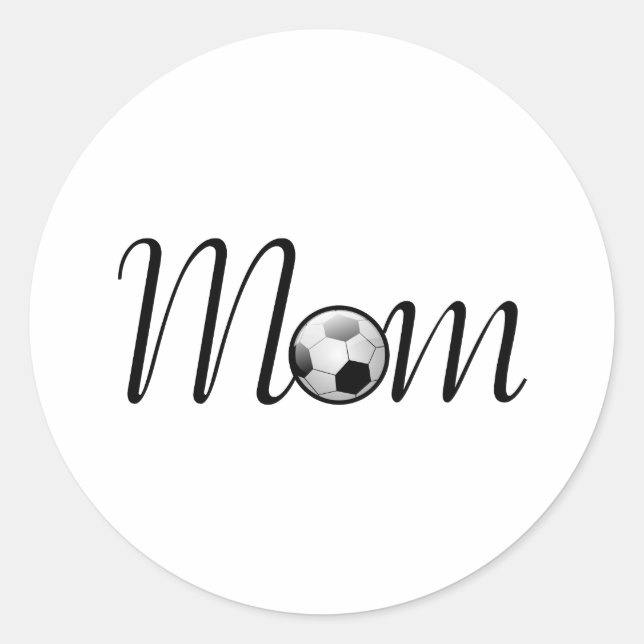 Sticker Rond Maman de football noir (Devant)