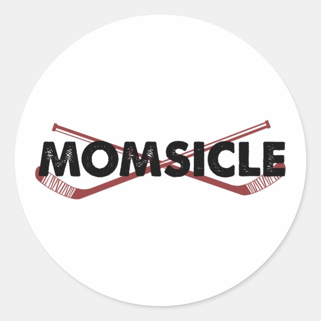 Sticker Rond Maman de hockey (Devant)