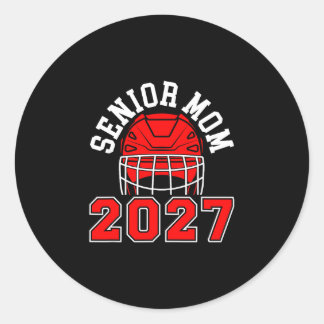 Sticker Rond Maman de hockey senior 2027 joueur de hockey sur g