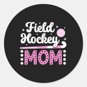 Sticker Rond Maman de hockey sur gazon Maman de joueuse de hock
