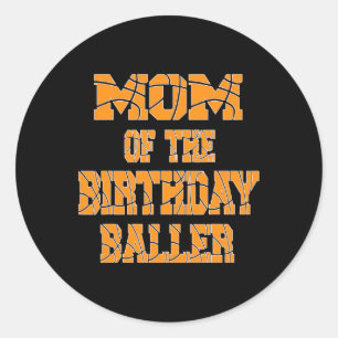 Sticker Rond Maman de la fête thématique d'anniversaire Ller Sk