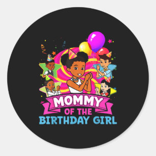 Sticker Rond Maman de la fille d'anniversaire Poupée Gracie Nk 