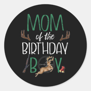 Sticker Rond Maman De L'Anniversaire Garçon Big Un Anniversaire