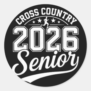 Sticker Rond Maman de l'équipe de cross-country senior 2026 Xc 