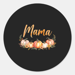 Sticker Rond Maman de petite citrouille Premier anniversaire Au