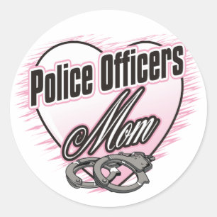 Sticker Rond Maman de policiers