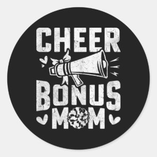 Sticker Rond Maman de soutien - Maman de cheerleading Cheerlead