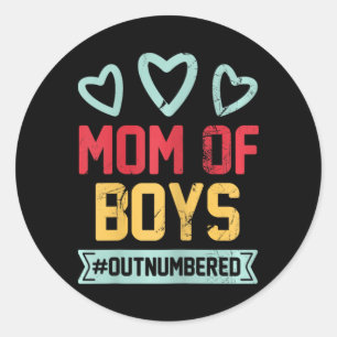 Sticker Rond Maman Des Garçons #Surnuméraire Maman Parents Mère