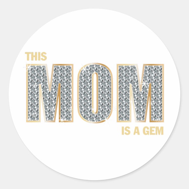 Sticker Rond Maman Diamants (Devant)