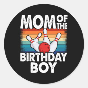 Sticker Rond Maman Du Garçon Anniversaire Correspondant Family