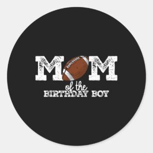 Sticker Rond Maman du garçon d'anniversaire amateur de football