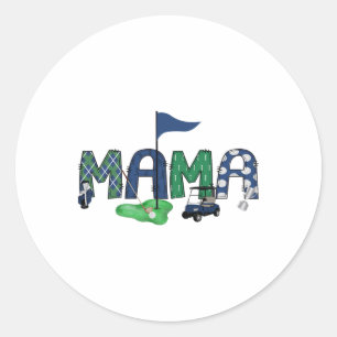 Sticker Rond Maman du garçon d'anniversaire trou d'un coup de g
