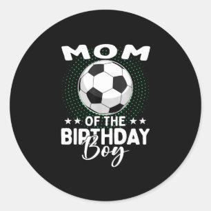 Sticker Rond Maman du garçon qui fête son anniversaire Joueur d