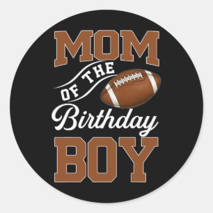 Sticker Rond Maman du garçon qui fête son anniversaire Thème de