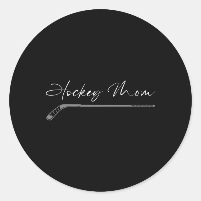 Sticker Rond Maman du hockey (Devant)