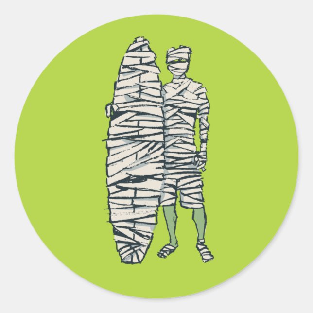 Sticker Rond Maman du surf Halloween (Devant)