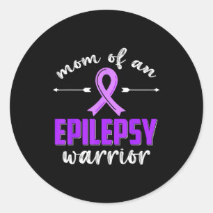 Sticker Rond Maman d'un guerrier de l'épilepsie sensibilisation