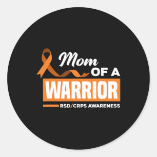 Sticker Rond Maman D'Un Guerrier Rsd Crps Sensibilisation