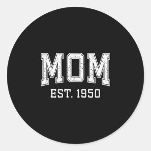 Sticker Rond Maman Est 1950 D Fête Des Mères Ized