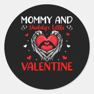 Sticker Rond Maman et papa Little Valentine   Saint Valentin