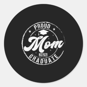 Sticker Rond Maman fière de la promotion de la remise des diplô